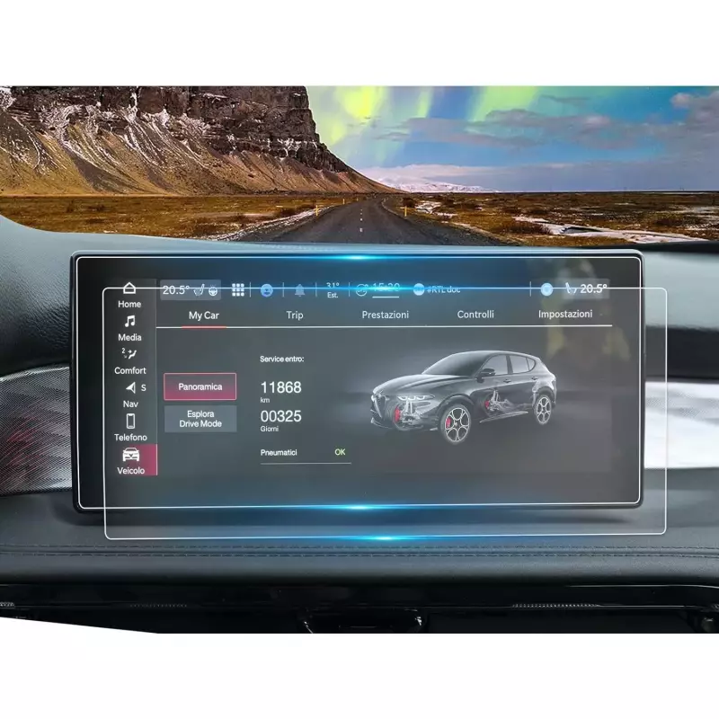 Alfa Romeo Tonale 10.25 inç Uyumlu Multimedya Ekran Koruyucu Film