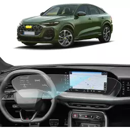 Audi Q5 Ekran Koruyucu Navigasyon ve Dijital Gösterge Tek Parça 9h Nano 2026