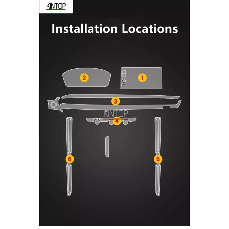 Honda Civic 2022 TPU İç Trim Kaplama Filmi 8 Parça Full Set