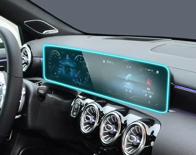 Mercedes EQC Ekran Koruyucu Panel + Mutimedya Koruyucu Film