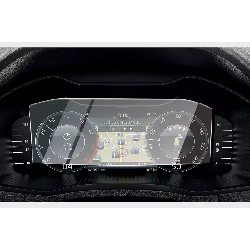 Skoda Fabia Hayalet Ekran Dijital Gösterge Ekran Koruyucu Film