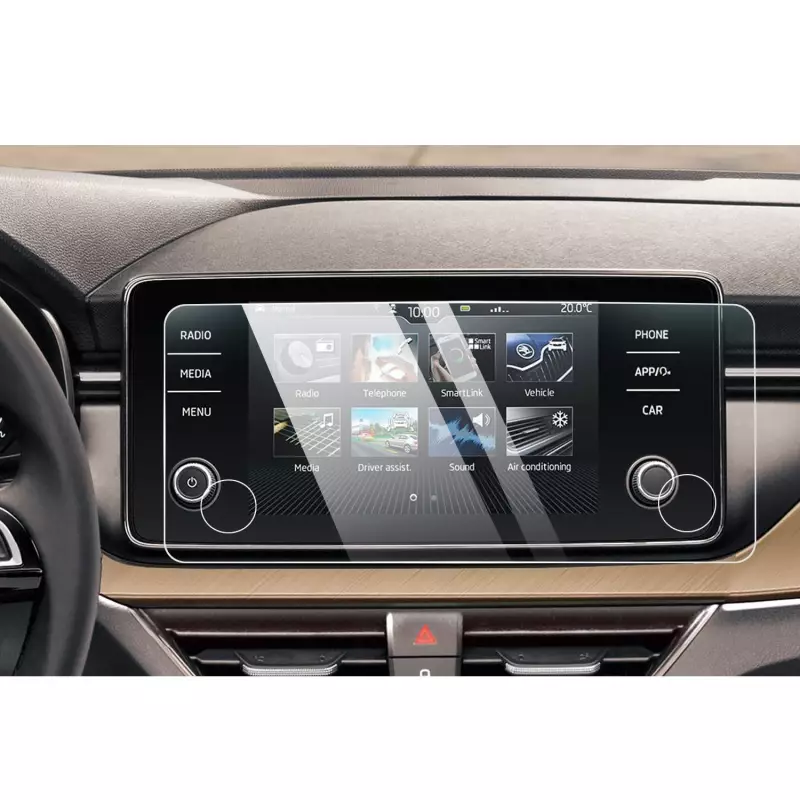 Skoda Fabia 8' Multimedya Temperli Cam Ekran Koruyucu