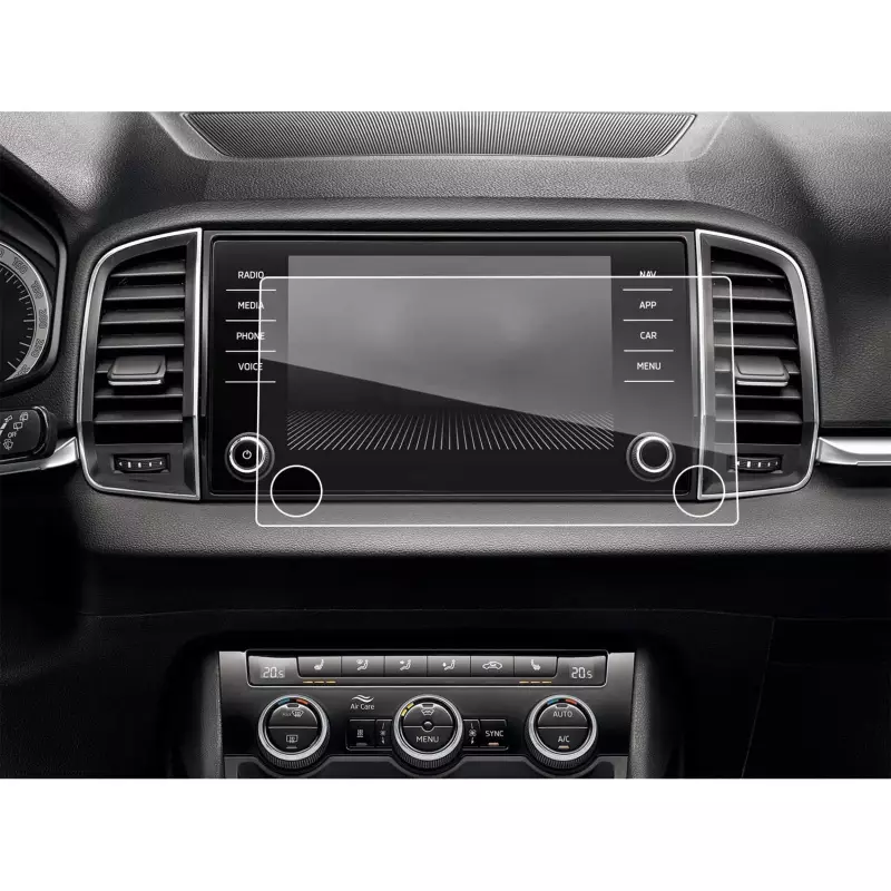 Skoda Karoq 8 İnç Navigasyon Ekran Koruyucu Temperli Cam