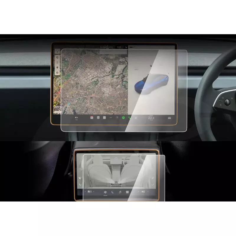 Tesla Model Y Juniper Ekran Koruyucu Nano Film 2 in 1 Set