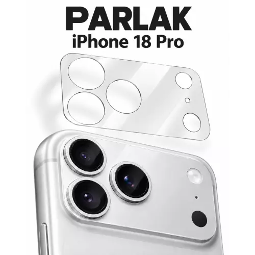 iPhone 18 Pro Uyumlu Parlak Kamera Çerçeve Koruyucu 9H Esnek Nano 0,33 mm