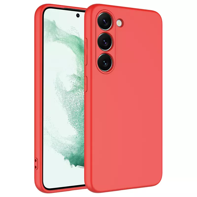 Samsung Galaxy S23 Kılıf Zore Mara Lansman Kapak Kırmızı